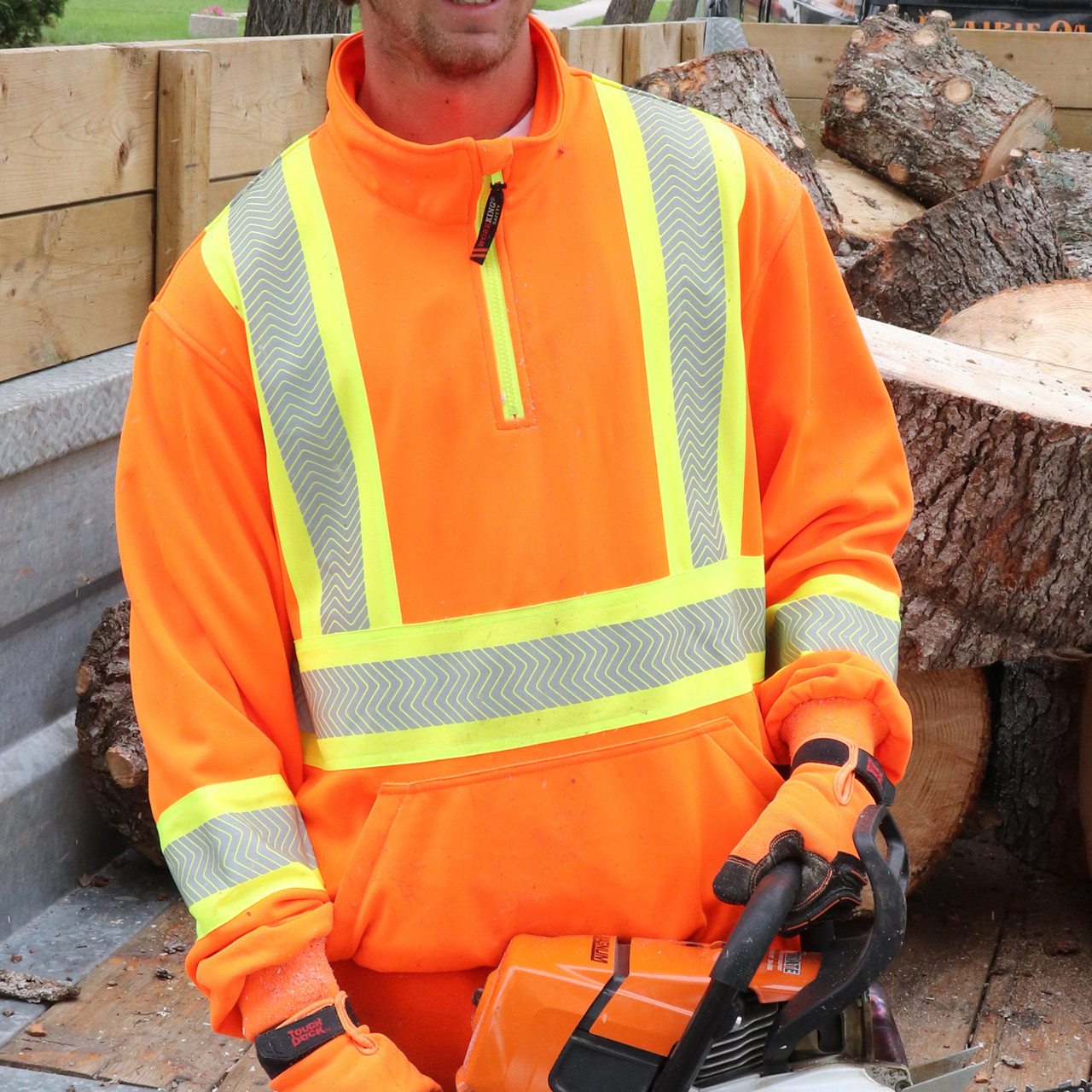 Tough Duck by Work King 1/4 Zip Safety Pullover #SJ19 (XS - 2X)